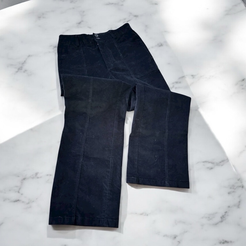 Black Corduroy Wide Leg Pants
